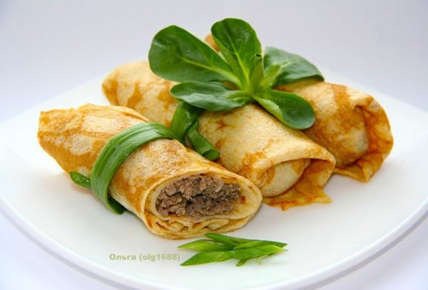 Блинчик с мясом  